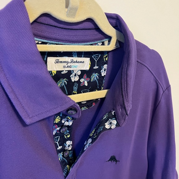 Tommy Bahama Polo w/ Trim Details. - Picture 3 of 4